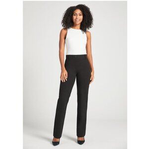 Betabrand Classic Dress Pants Yoga Comfort Pull On Straight Leg Size M